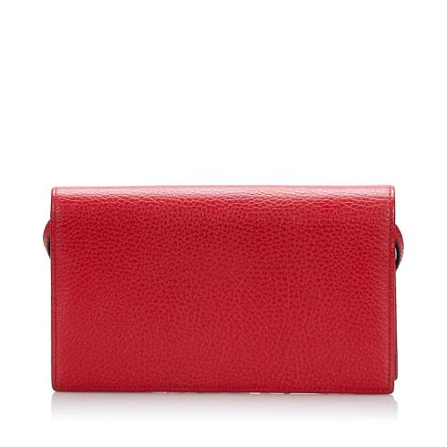 Gucci Swing Leather Continental Wallet on Strap