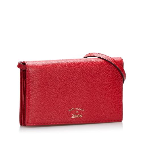 Gucci Swing Leather Continental Wallet on Strap