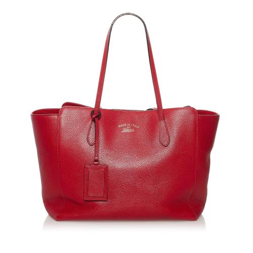 Gucci Swing Leather Tote Bag