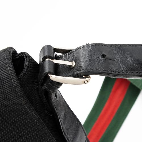 Gucci Techno Canvas Web Strap Flap Messenger