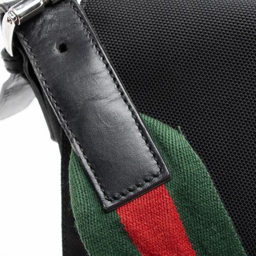 Gucci Techno Canvas Web Strap Flap Messenger