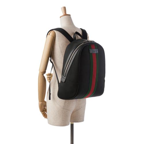 Gucci Techno Web Canvas Backpack