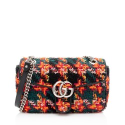 Gucci Tweed GG Marmont Small Flap Bag