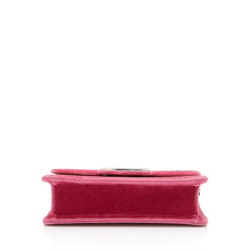 Gucci Velvet Crystal G Shoulder Bag