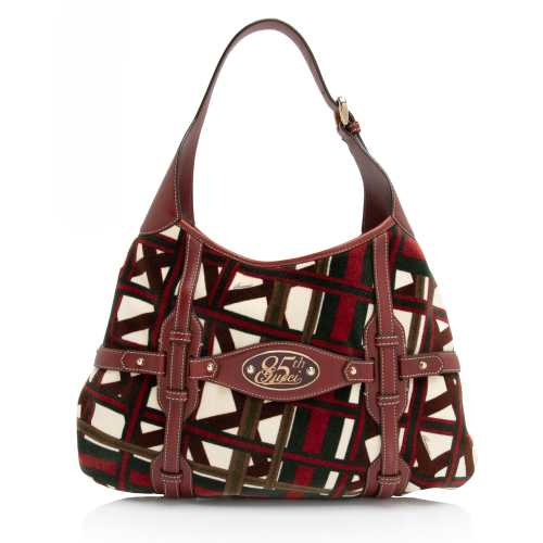 Gucci Velvet Horsebit 85th Anniversary Large Hobo