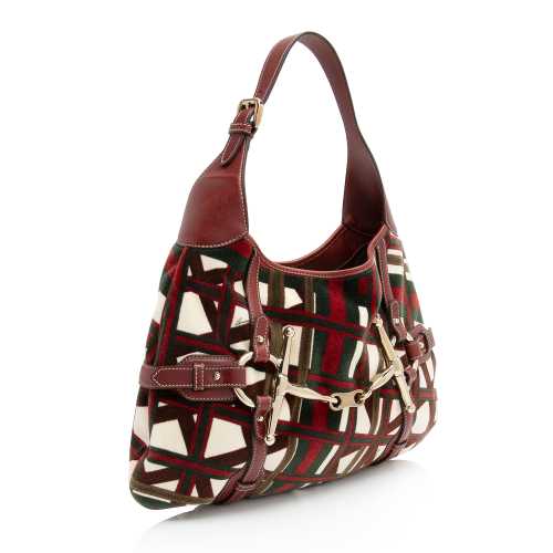 Gucci Velvet Horsebit 85th Anniversary Large Hobo