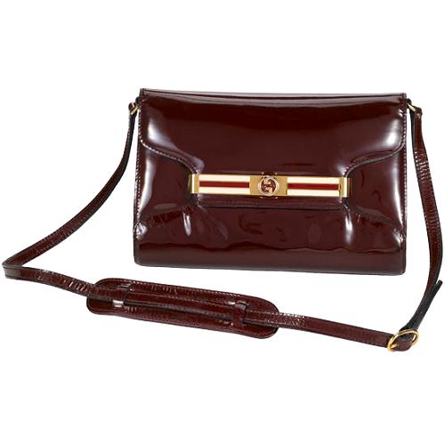 Gucci Vintage Patent Leather Shoulder Bag