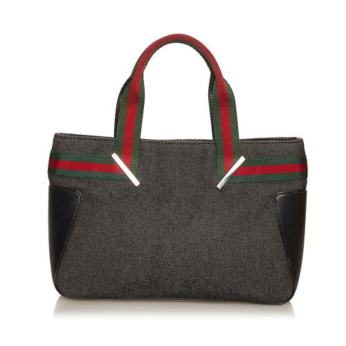 Gucci Web Denim Handbag