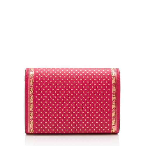 Gucci Calfskin Star Print Guccy Chain Wallet