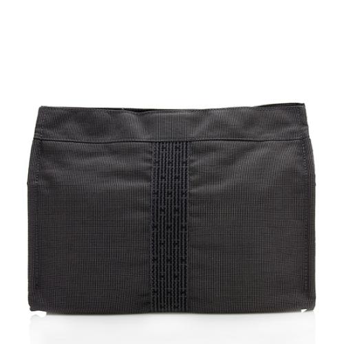 Hermes Canvas Herline Zip Clutch