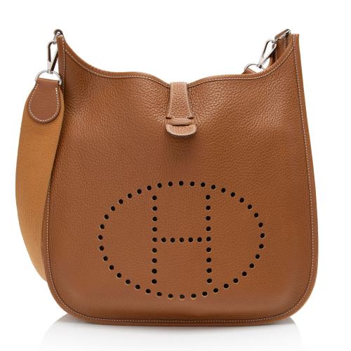 Hermes Taurillon Clemence  Evelyne I GM Shoulder Bag