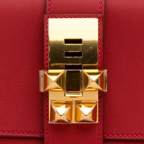 Hermes Medor Leather Clutch Bag