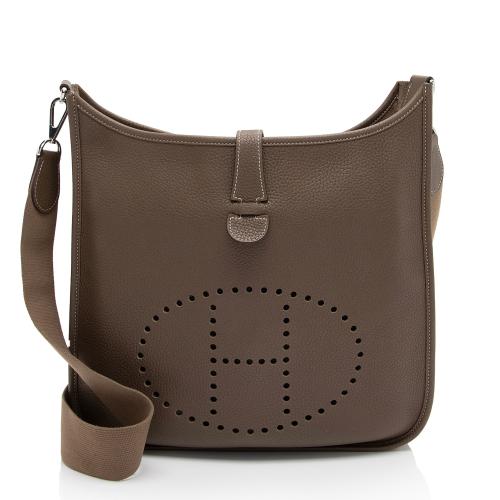 Hermes Taurillon Clemence Evelyne III PM Shoulder Bag