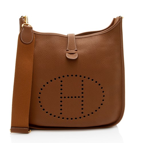 Hermes Taurillon Clemence Evelyne III PM Shoulder Bag