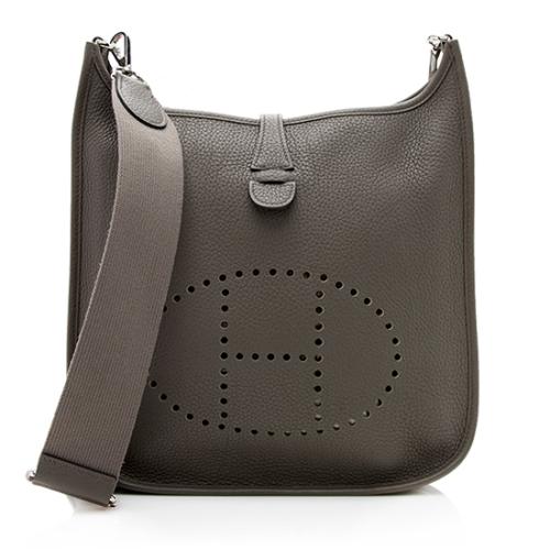 Hermes Taurillon Clemence Evelyne III PM Shoulder Bag