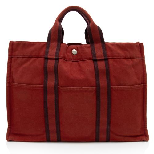 Hermes Toile Fourre Tout MM Tote