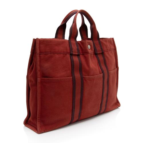 Hermes Toile Fourre Tout MM Tote