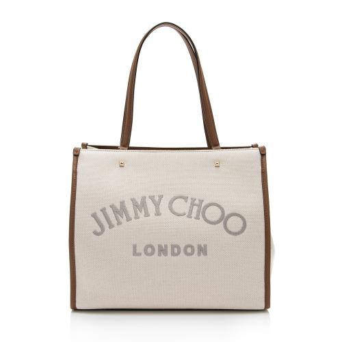 Jimmy Choo Canvas Logo Varenne Medium Tote