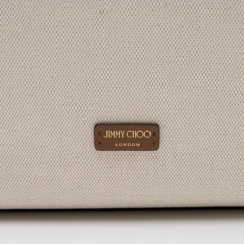 Jimmy Choo Canvas Logo Varenne Medium Tote