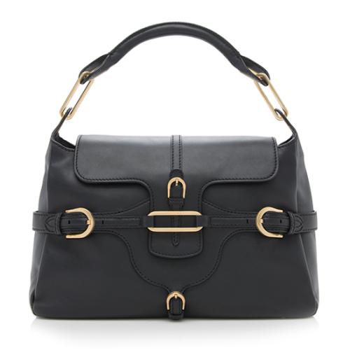 Jimmy Choo Leather Tulita Top Handle Shoulder Bag