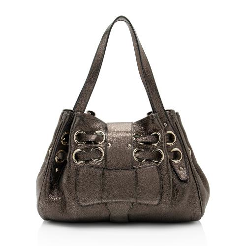 Jimmy Choo Metallic Leather Ramona Shoulder Bag