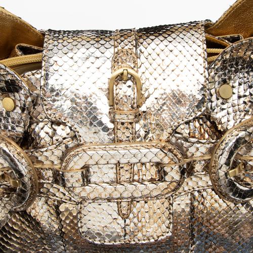 Jimmy Choo Metallic Python Tulita Shoulder Bag