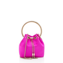 Jimmy Choo Satin Crystal Bon Bon Bucket Bag