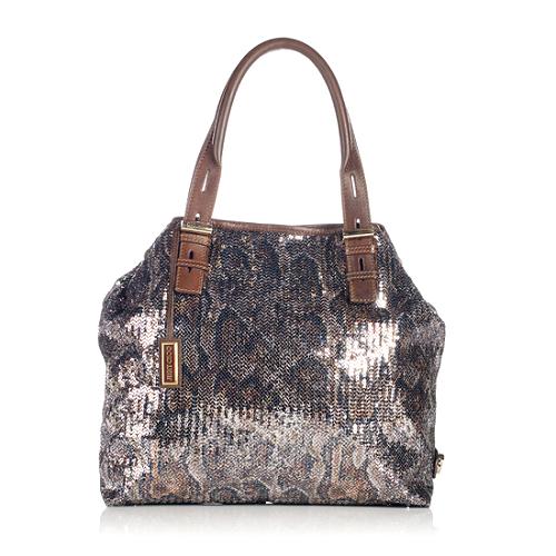 Jimmy Choo Sequin Snake Pattern Tote - FINAL SALE