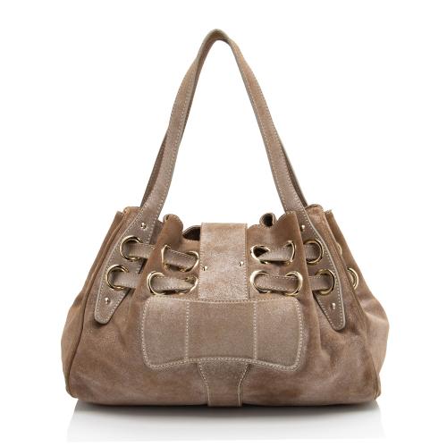 Jimmy Choo Suede Ramona Shoulder Bag