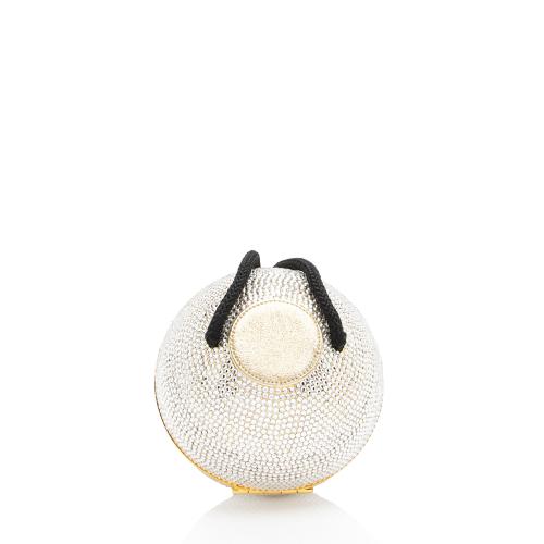 Judith Leiber Crystal Disco Ball Tassel Minaudière