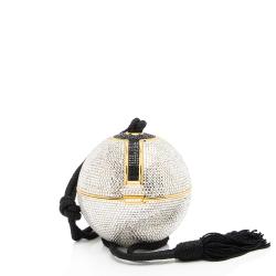 Judith Leiber Crystal Disco Ball Tassel Minaudière