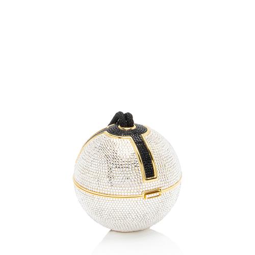 Judith Leiber Crystal Disco Ball Tassel Minaudière