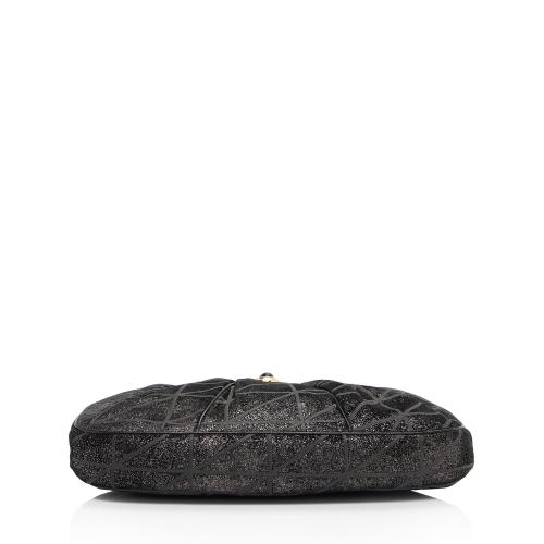 Judith Leiber Vintage Metallic Suede Clutch