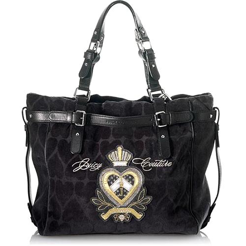 Juicy Couture Heart Jacquard Dearest Hobo Handbag