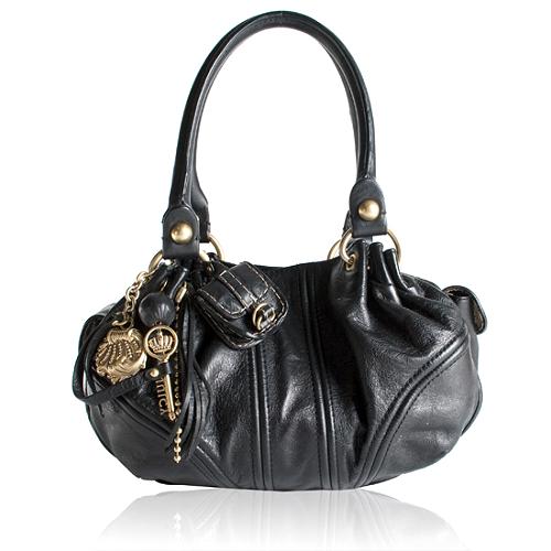 Juicy Couture Leather Baby Fluffy Satchel Handbag 