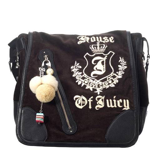 Juicy Couture Velour Flap Messenger