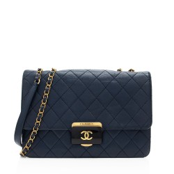 Chanel Sheepskin Beauty Lock Medium Flap Bag