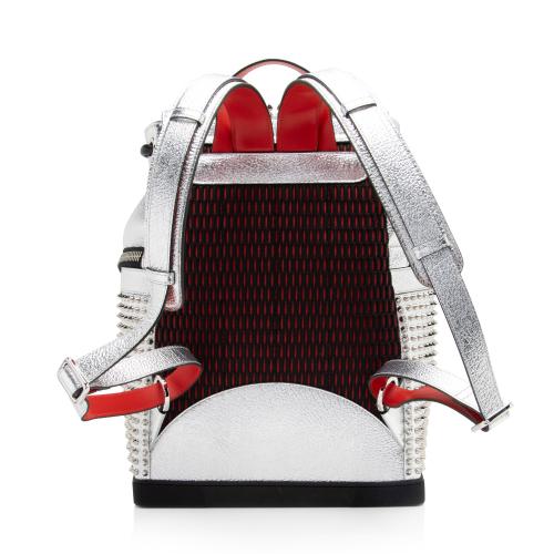 Christian Louboutin Metallic Leather Spiked Explorafunk Backpack