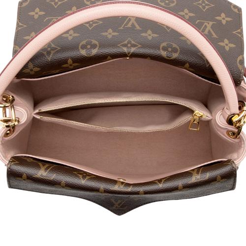 Louis Vuitton Calf Leather Monogram Canvas Double V Satchel