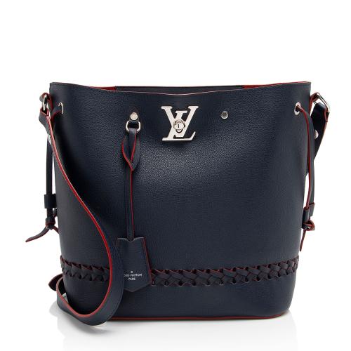 Louis Vuitton Calfskin Braided Lockme Bucket Bag