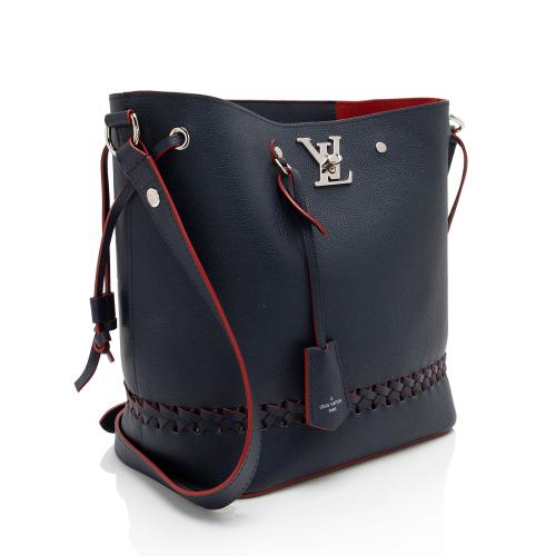 Louis Vuitton Calfskin Braided Lockme Bucket Bag