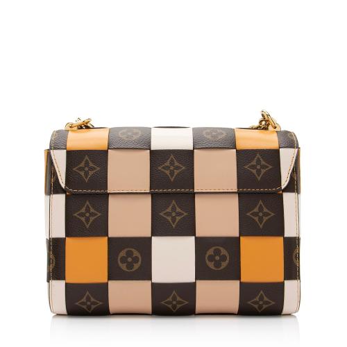 Louis Vuitton Calfskin Check Monogram Twist MM Shoulder Bag