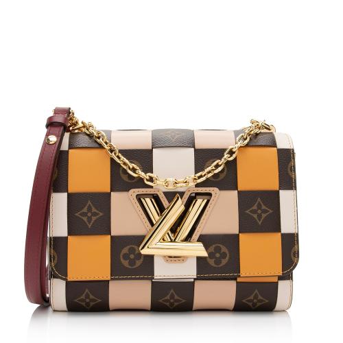 Louis Vuitton Calfskin Check Monogram Twist MM Shoulder Bag