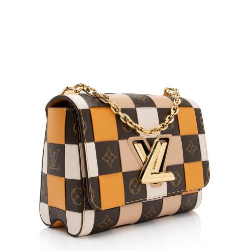 Louis Vuitton Calfskin Check Monogram Twist MM Shoulder Bag