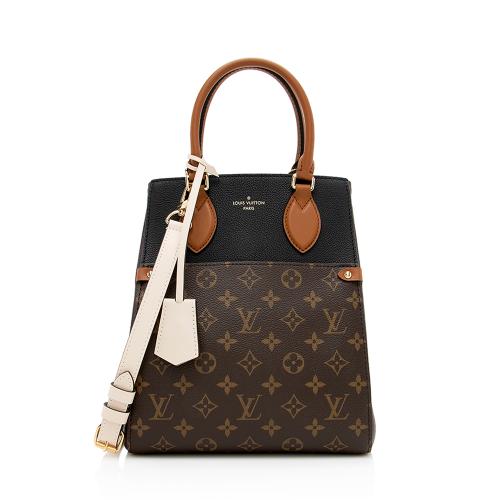 Louis Vuitton Calfskin Monogram Canvas Fold Tote MM