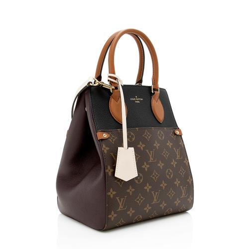 Louis Vuitton Calfskin Monogram Canvas Fold Tote MM