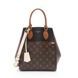 Louis Vuitton Calfskin Monogram Canvas Fold Tote MM