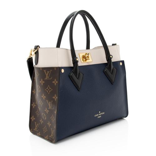 Louis Vuitton Calfskin Monogram Canvas On My Side MM Tote