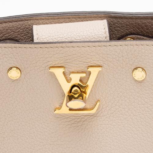 Louis Vuitton Calfskin Nano Lockme Bucket Bag