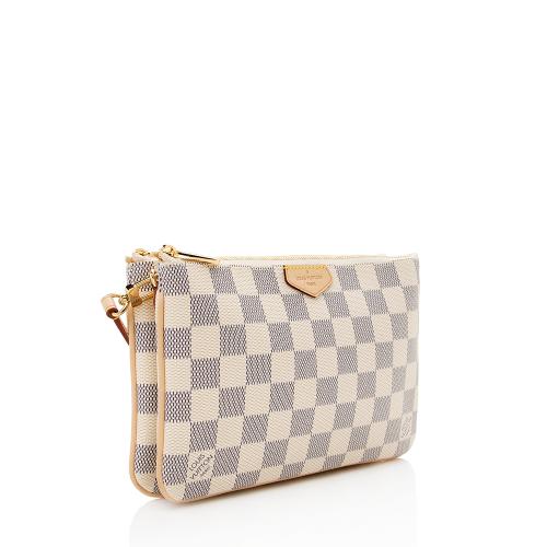 Louis Vuitton Damier Azur Double Zip Pochette